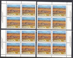 Canada 1980 Saskatchewan & Alberta, Mint No Hinge, Corner Blocks, Sc# 864, SG - Ungebraucht