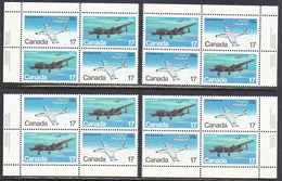 Canada 1980 Mint No Hinge, Corner Blocks, Sc# 874a, SG - Nuevos