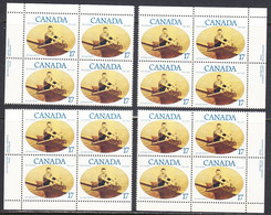 Canada 1980 Ned Hanlan, Mint No Hinge, Corner Blocks, Sc# 862, SG - Nuovi