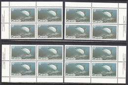 Canada 1980 Atlantic Whitefish, Mint No Hinge, Corner Blocks, Sc# 853, SG - Unused Stamps