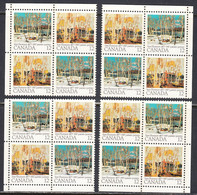 Canada 1977 Tom Thomson, Mint No Hinge, Corner Blocks, Sc# 734a, SG - Unused Stamps