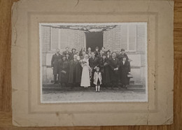 1937 SAINT PRIVE? - MARIAGE DE ANDRE DELAVEAU ET JEANNE PLOTIN - PHOTO YONNE 23*17 CM - Identified Persons