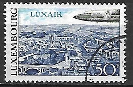 LUXEMBOURG    -    Aéro   -   1968 .  Y&T N° 21 Oblitéré . Luxair  /  Avion - Usados