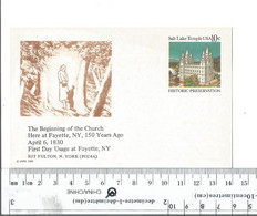 United States Postal Card Honoring The Church Of Later Day Saints, Mormon....(Box 5) - 1961-80