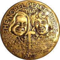 SUECIA. MEDALLA PREMIO NOBEL DE LA PAZ 1.977. BRONCE - Professionnels / De Société