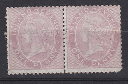 GB 1867 Pair F18 1d Postal Fiscal Stamps Mint             / Rma2 - Nuevos