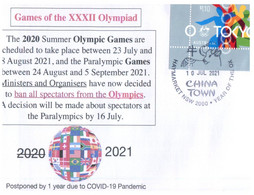 (TT 31) (Australia)  Olympic Games Ban ALL Spectators To Attend Olympics Events (with Australia New Olympic Stamp) - Zomer 2020: Tokio
