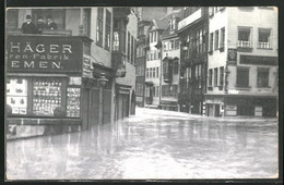 AK Nürnberg, Hochwasser 1909, Plobenhofstrasse - Inondations