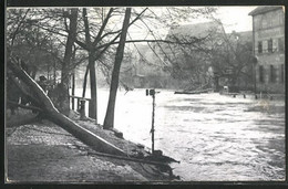 AK Nürnberg, Hochwasser 1909, Insel Schütt - Inondations