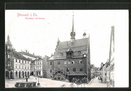 AK Pössneck I. Th., Marktplatz Mit Rathaus Und Brunnen - Pössneck