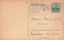 ENTIER DE BELGIQUE/OCCUPATION - CARTE ANDENNE 1915 - Occupazione 1914 – 18
