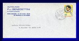 1980 San Marino Saint Marin Enveloppe Ellery Queen Large Letter Posted To Italy Brief - Covers & Documents