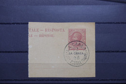 ITALIE - Oblitération De La Canea Sur Fragment D'entier Postal Réponse En 1908 - L 101152 - Autres & Non Classés