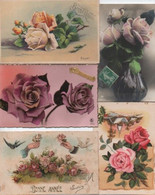 LOT DE  95  CPA  FANTAISIES FLEURS ROSES - 100 - 499 Karten