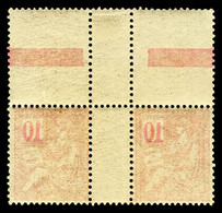 N°112 ** 10c Mouchon, Impression Recto-verso Des Chiffres, Bdf. TB (cote Maury) - Unused Stamps