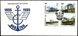 FDC (1302/05)  - 50e Anniversaire / Verjaardag ONATRA - ZAÏRE - 1980-1989