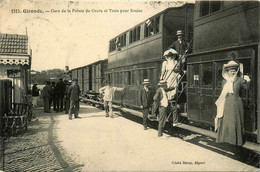 Soulac Sur Mer * La Gare De La Pointe De Grave Et Le Train Pour Soulac * Wagons * Ligne Chemin De Fer De Gironde - Soulac-sur-Mer