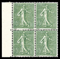 N°130d ** 15c Vert Type V En Bd4, TTB - Unused Stamps