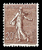N°131a ** 20c Semeuse, Brun-lilas Foncé, TB - Unused Stamps