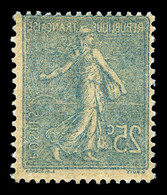 N°132d ** 25c Bleu, Impression Recto-verso, TB (certificat) - Nuovi