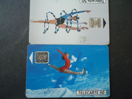 FRANCE USED 2  CARDS   SPORTS GYMNASTIC - 600 Agences