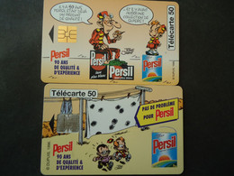 FRANCE USED  2 CARDS   ADVERTISING COMICS - 600 Agences