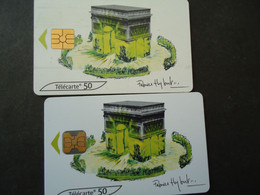 FRANCE USED 2  CARDS ADVERSISING  DIFFERENT CHIPS  OR UNIT OR DATE - 600 Agences