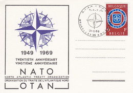 Belgique CM 1969 1496 OTAN Emblème 20e Anniversaire De La Signature Du Traité 1949-1969 - 1961-1970
