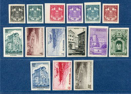 ⭐ Monaco - YT N° 249 à 263 Manque 264 ** - Non Dentelé - Neuf Sans Charnière - 1943 ⭐ - Unused Stamps