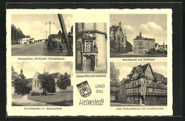 AK Helmstedt, Marktplatz Mit Rathaus, Altes Fachwerkhaus Am Lindenplatz, Klosterkirche St. Marienberg - Helmstedt