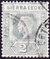 SIERRA LEONE 1912 KGV 2d Greyish-Slate SG115 Used - Sierra Leona (...-1960)