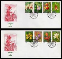 FDC (1231/1238) - Fleurs Du Zaïre / Bloemen Uit Zaïre / Blumen Von Zaire / Flowers Of Zaire - 1980-1989