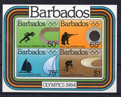 Barbados - 1984 - Olympic Games Miniature Sheet - MNH - Barbades (1966-...)