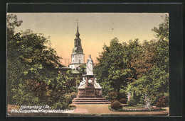 AK Frankenberg / Sachsen, Friedenspark Mit Siegesdenkmal Und Kirche - Frankenberg