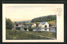 AK Hetzdorf Bei Niederschöna, Ortsansicht Mit Fluss - Hetzdorf