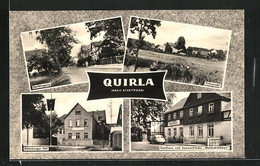 AK Quirla, Gasthaus Altenburger Hof, Gasthaus Waldschlösschen, Dorfeingang - Altenburg