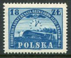 POLAND 1948  Railway Timetable Conference,MNH / **.  Michel 504 - Unused Stamps