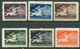 POLAND 1948  Airmail Definitive: Centaur, MNH / **.  Michel 479-84 - Nuovi
