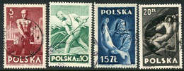 POLAND 1947  Definitive: Occupations Used.  Michel 472-75 - Used Stamps