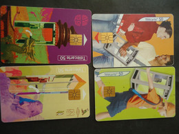 FRANCE USED 4  CARDS   DIFFERENT  ADVERTISING  CAMBINE - Interne Telefoonkaarten