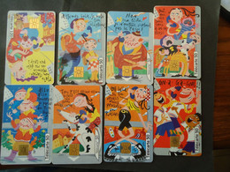 FRANCE USED   CARDS 8  DIFFERENT COMICS - Interne Telefoonkaarten