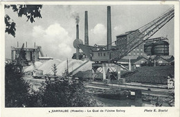 57  Sarralbe  -  Le Quai De L'usine Solvay  - Peniche - Sarralbe