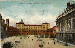 CPA AK TORINO Piazza Castello E Palazzo Reale ITALY (542190) - Palazzo Reale