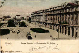 CPA AK TORINO Piazza Statuto E Monumento Del Freyus ITALY (542350) - Places