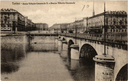 CPA AK TORINO Ponte Vittorio Emanuele II E Piazza Vitt.Em ITALY (542365) - Bruggen