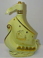 ANCIENNE BOUTEILLE DRAKKAR COGNAC LARSEN Porcelaine ARTORIA LIMOGES Gold 24 Ct Collection Déco Vitrine - Autres & Non Classés