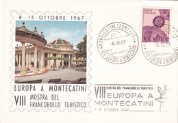 A10914- EUROPA A MONTECATINI, MOSTRA DEL FRANCOBOLLO TURISTICO, 1967 PISTOIA POSTE ITALIANE USED STAMPS - 1961-70: Oblitérés