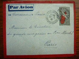 1938 ENTIER POSTAL  POSTE AERIENNE  Cachet TANANARIVE - Covers & Documents