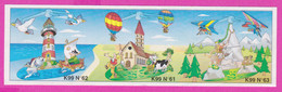 264623 / Instruction Kinder Surprise - K99n62 Lighthouse, Seagull Dolphin, Man In A Sailboat , K99n61+K99n63 12 X 3.5 Cm - Notices