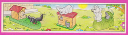 264629 / Instruction Kinder Surprise - K99n.25 Dog Cat + K99n.24+K99n.26 Cat Mouse Rabbit Fox , 13.8 X 3.4 Cm. - Instructions